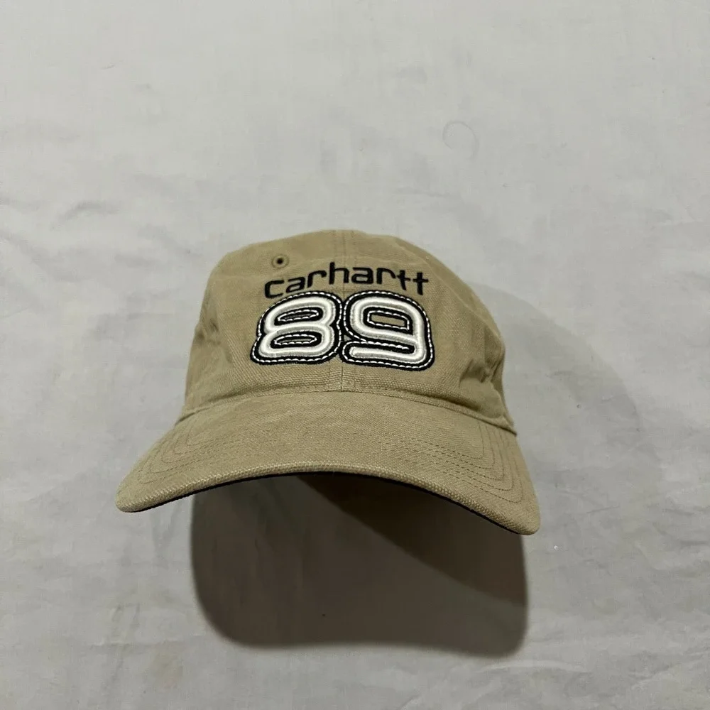 Carhartt Mens Dusky Beige Flex 89 Embroidered Workwear Fitted Hat Cap Medium